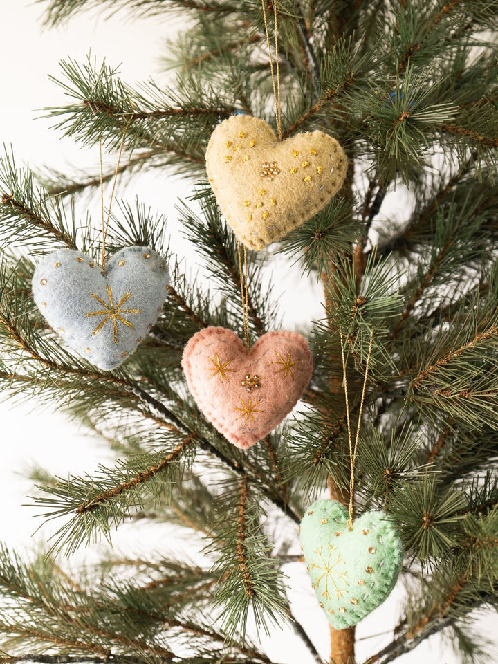 Blue Heart Felt Ornament