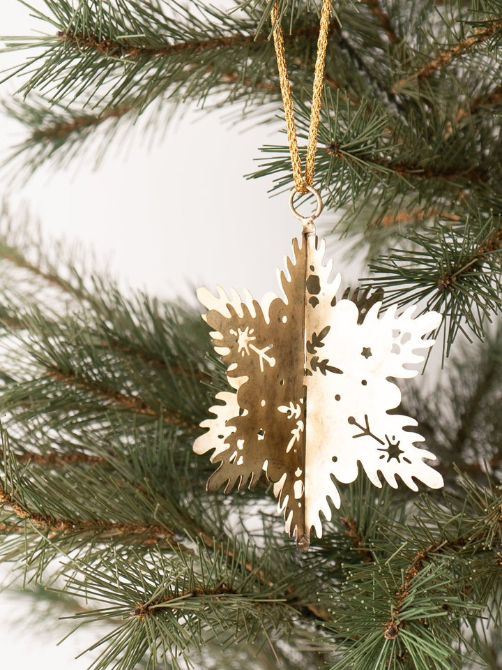 Small Metal Snowflake Ornament