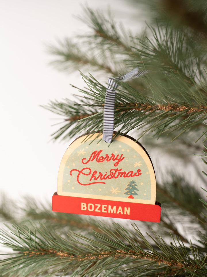 Bozeman Snow Globe Ornament