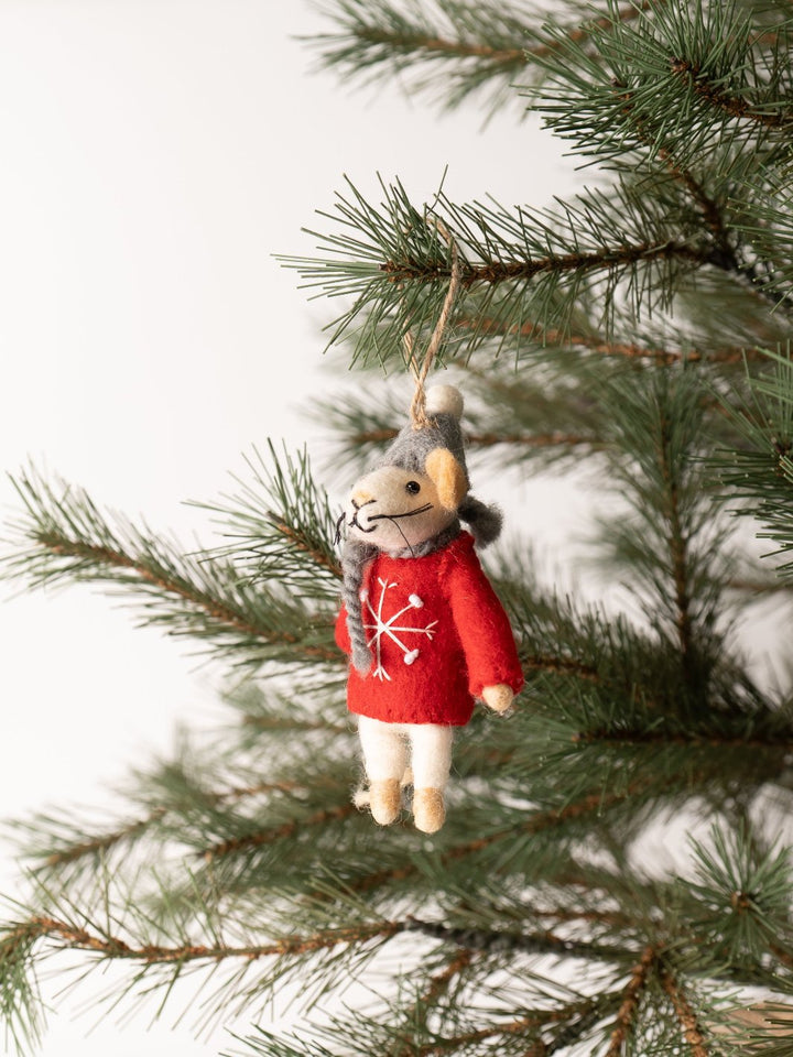 Charming Mouse Felt Ornament