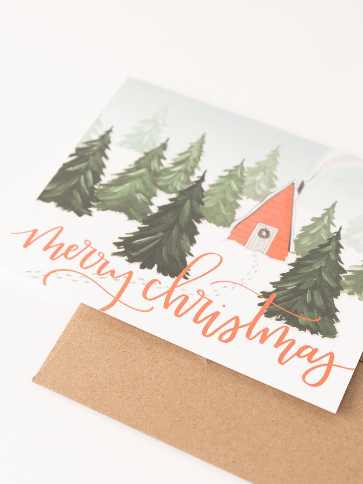 Christmas Cabin Holiday Card