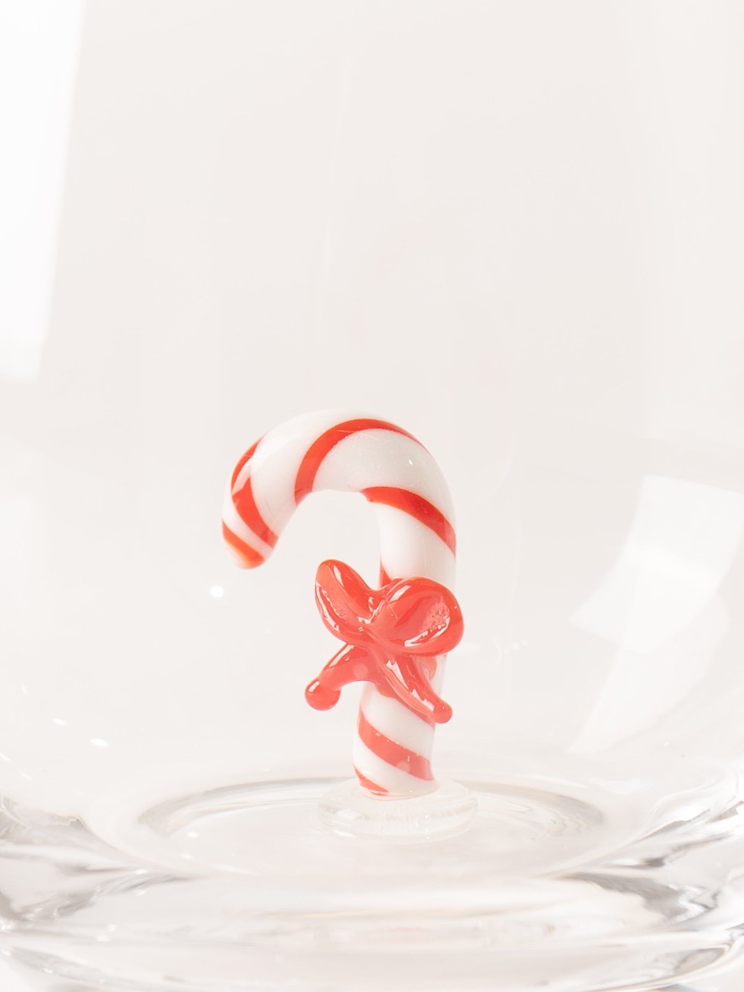 Candy Cane Stemless Wine Glass