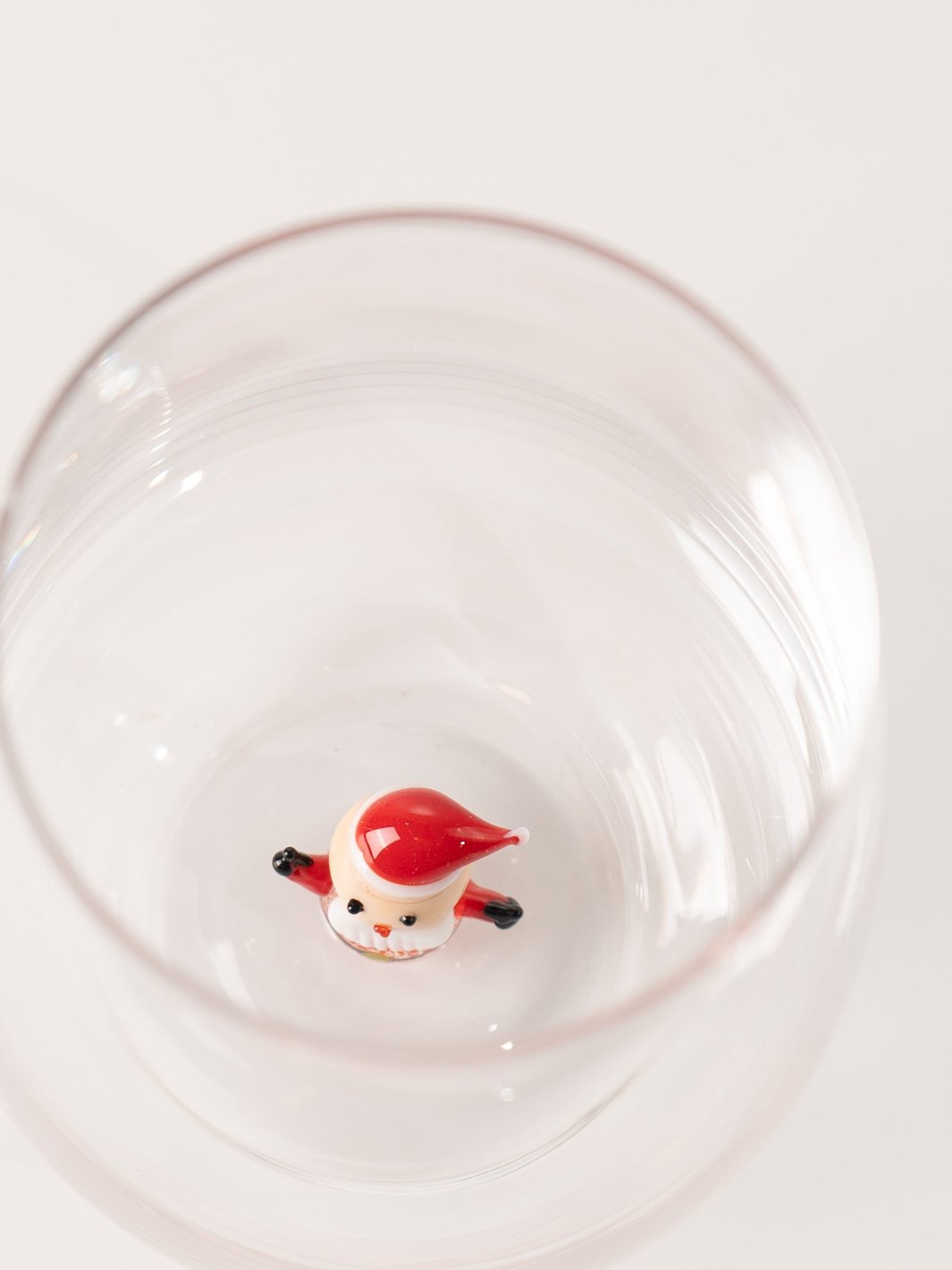 Santa Stemless Wine Glass