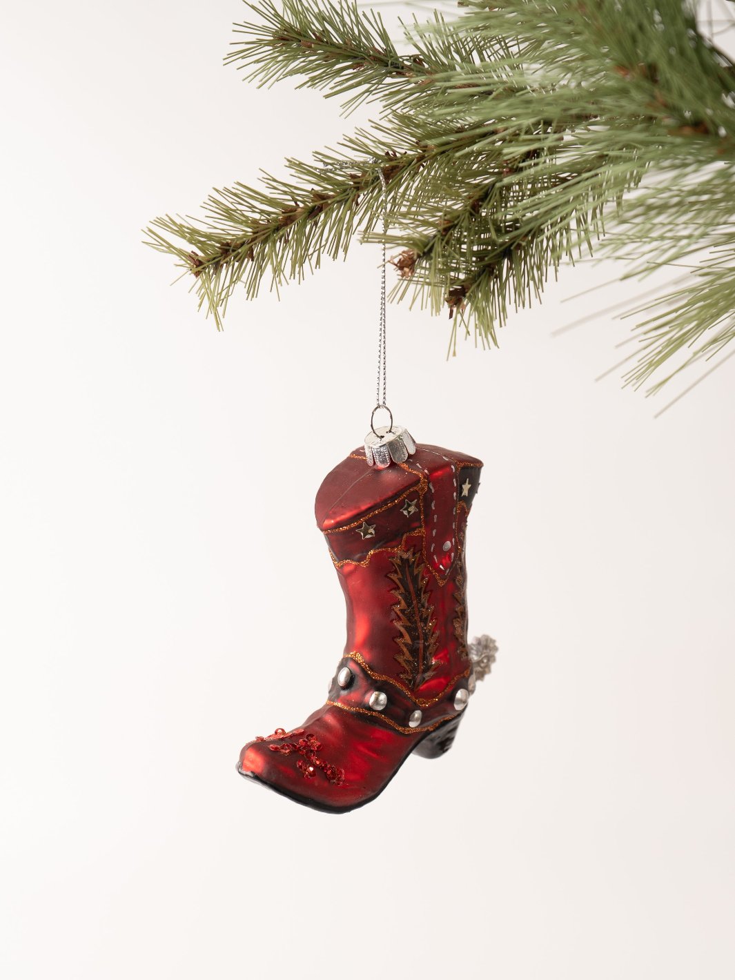 Red Cowboy Boot Ornament