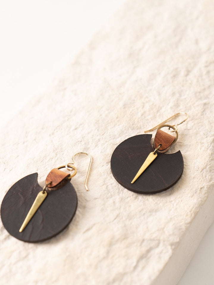 Black Eclipse Drop Earrings