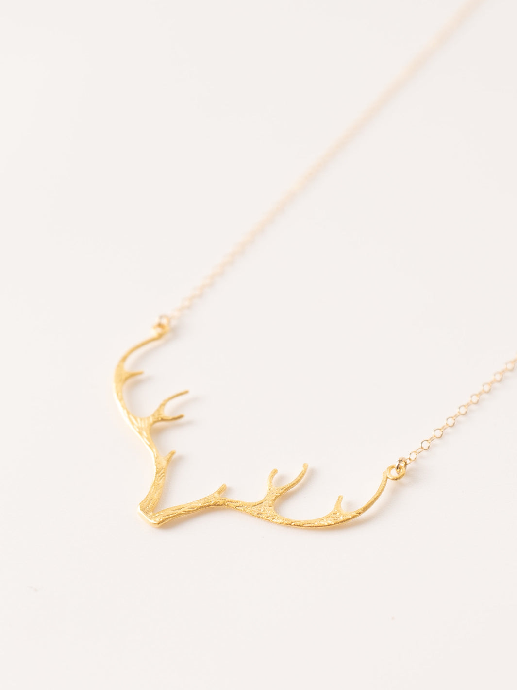 Gold Antler Necklace