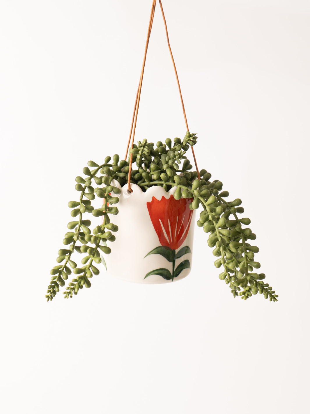 Red Flower Hanging Planter