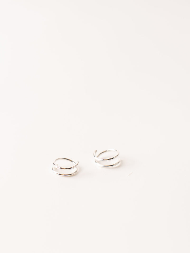 Silver Tiny Twist Earrings