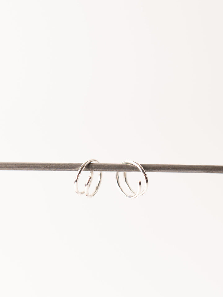 Silver Tiny Twist Earrings