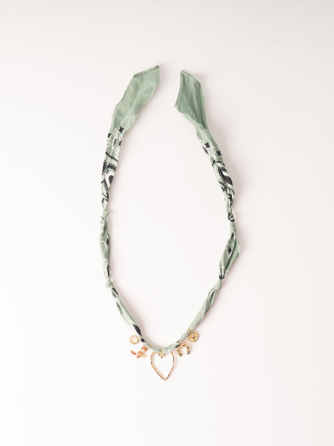 Light Green Bandana Charm Necklace