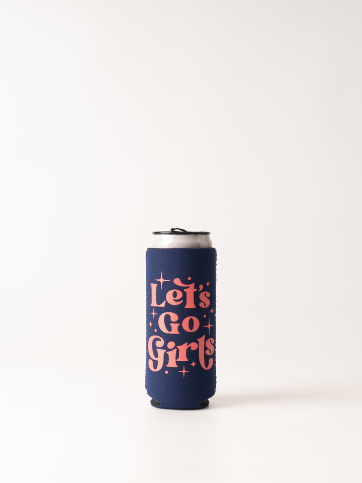 Let's Go Girls Slim Can Koozie