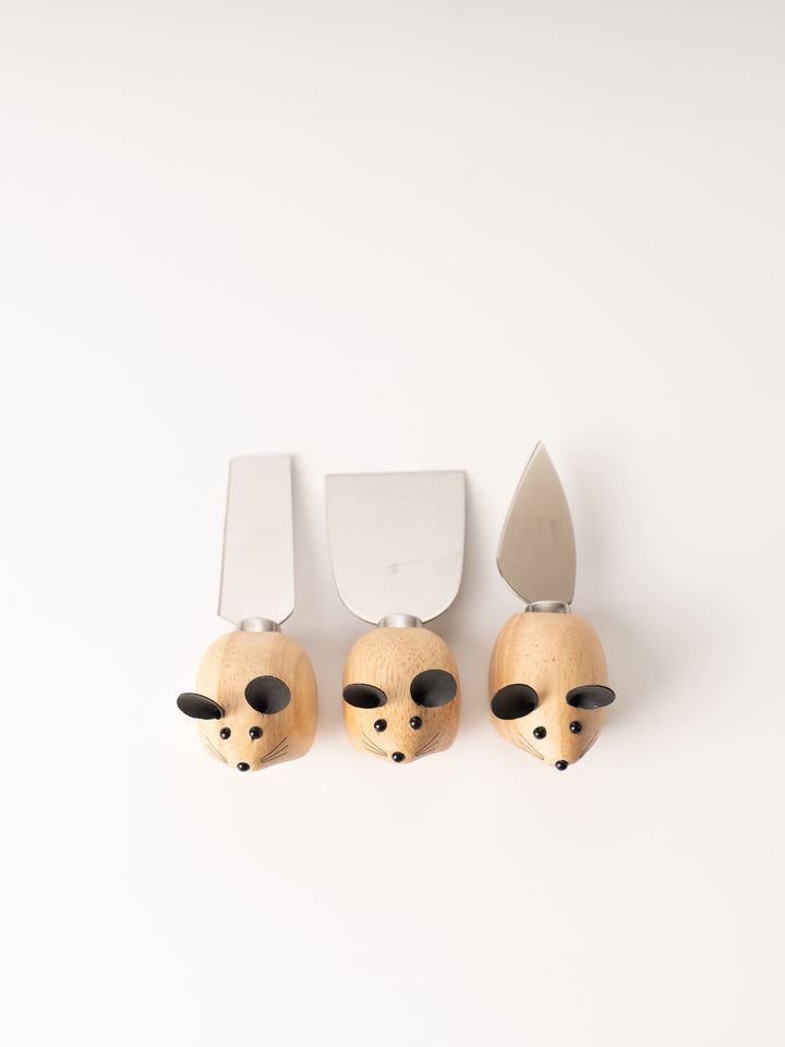 Trio of Mice Cheese Knives