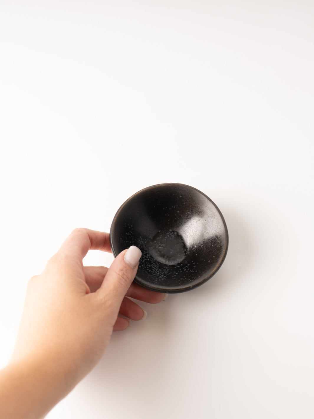 Black Stoneware Pinch Bowl