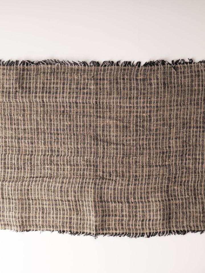 Black + Tan Woven Table Runner
