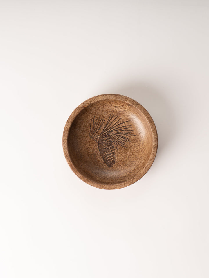 Mango Wood Pinecone Bowl