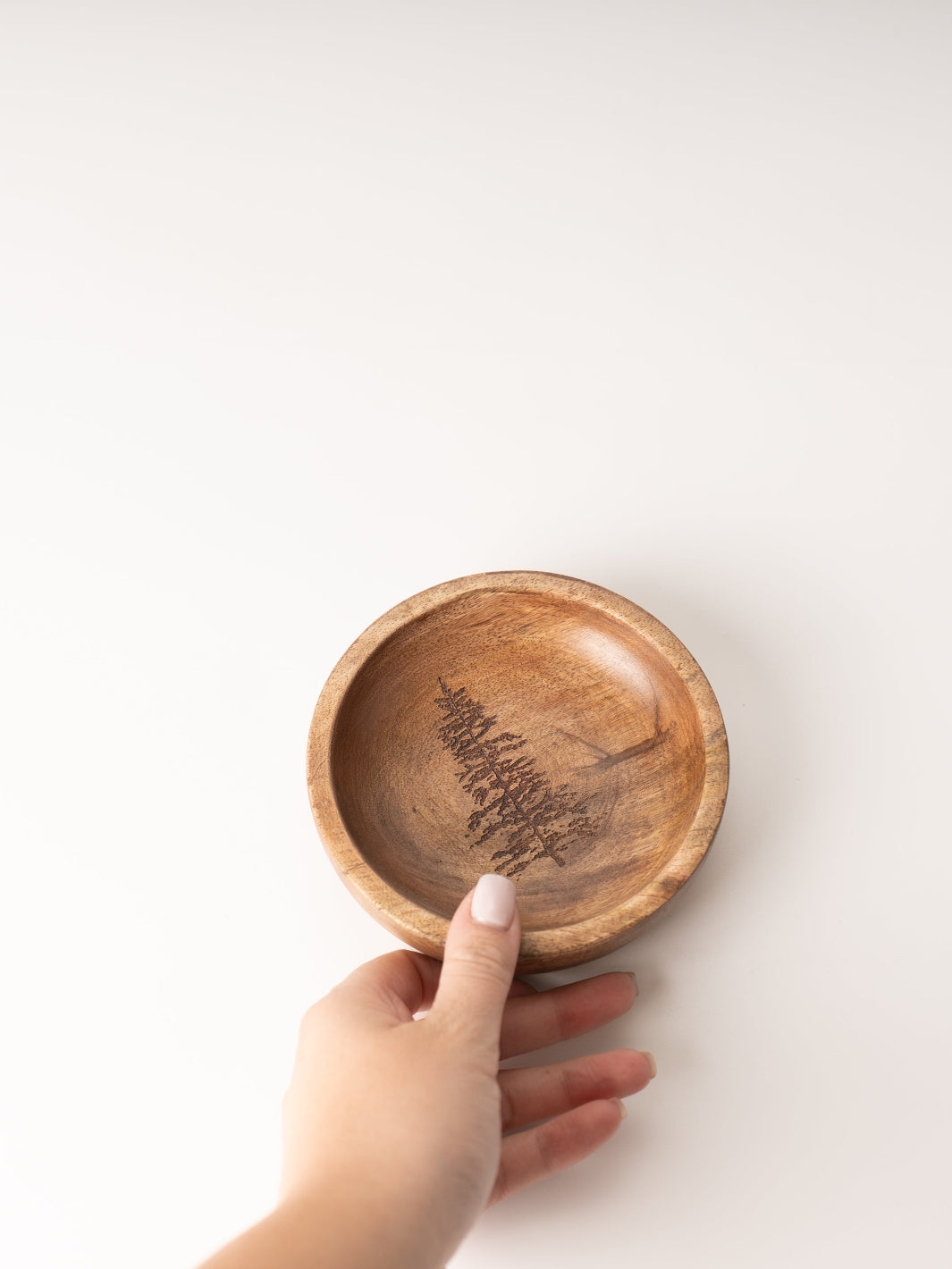 Mango Wood Pine Tree Bowl