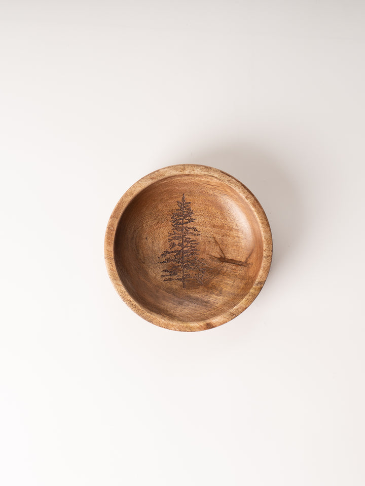 Mango Wood Pine Tree Bowl