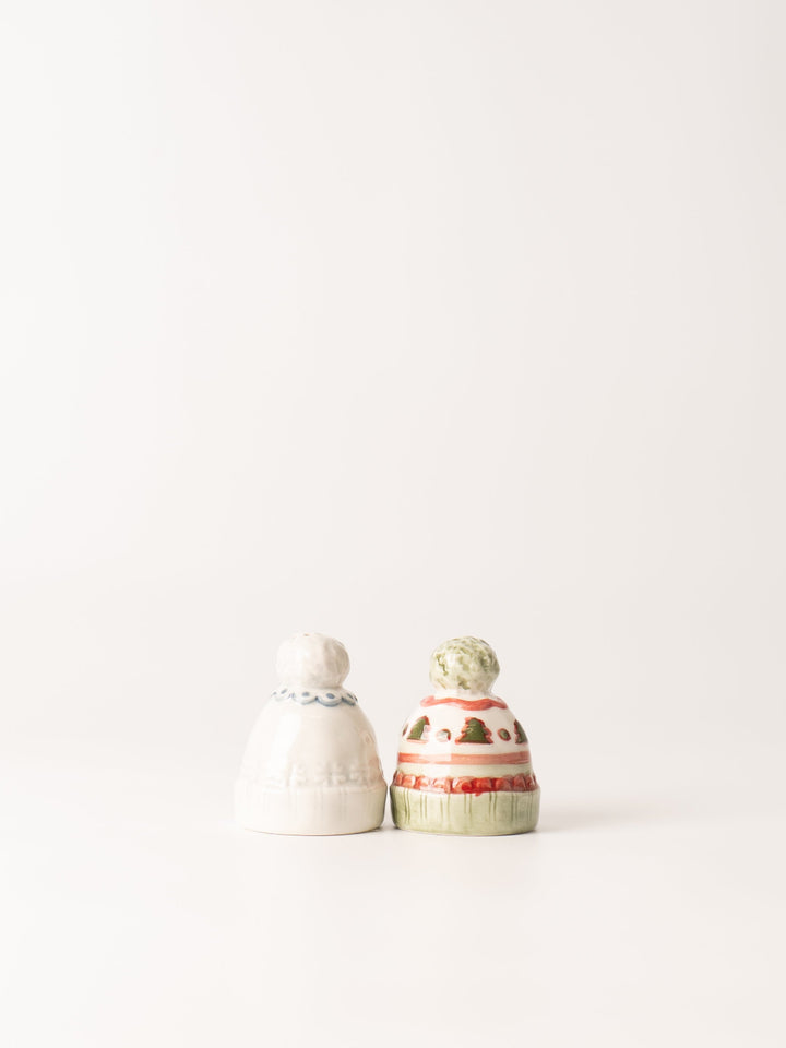 Pom Hat Salt + Pepper Shaker Set