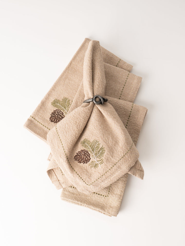 Winter Pinecone Napkin Set