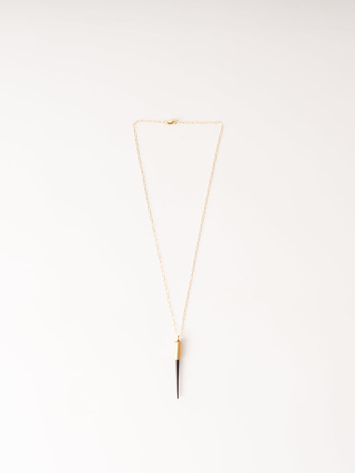 Short Black Quill Necklace