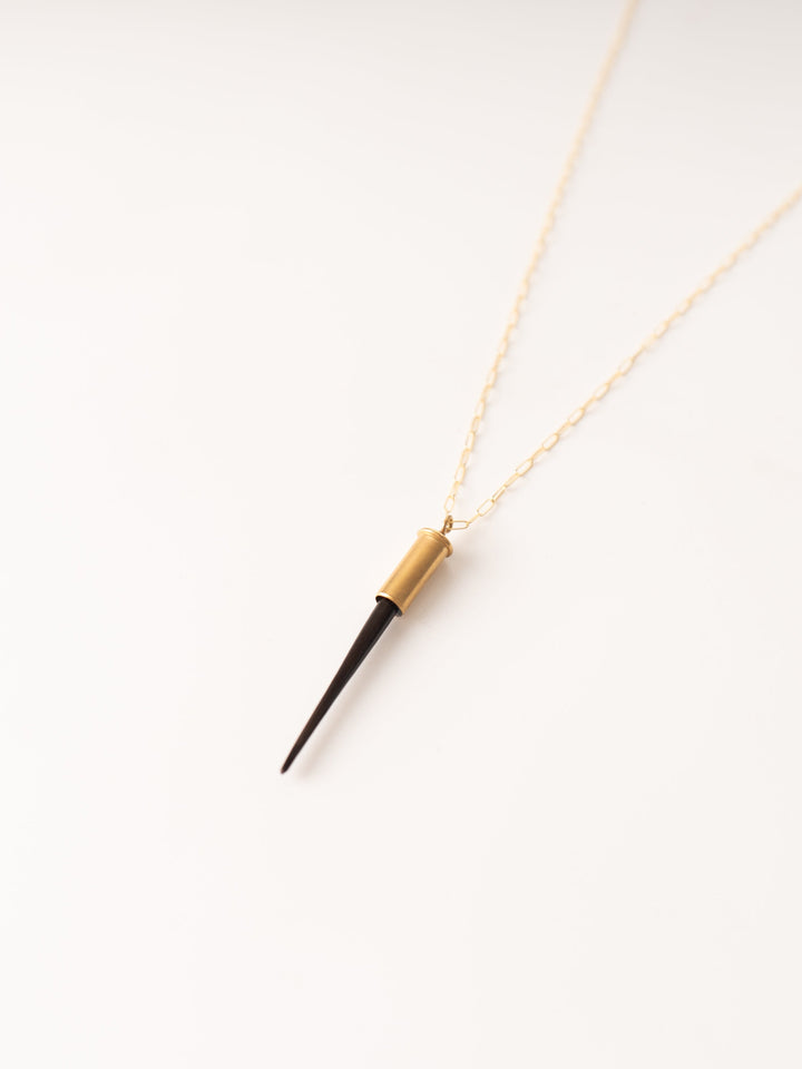 Short Black Quill Necklace