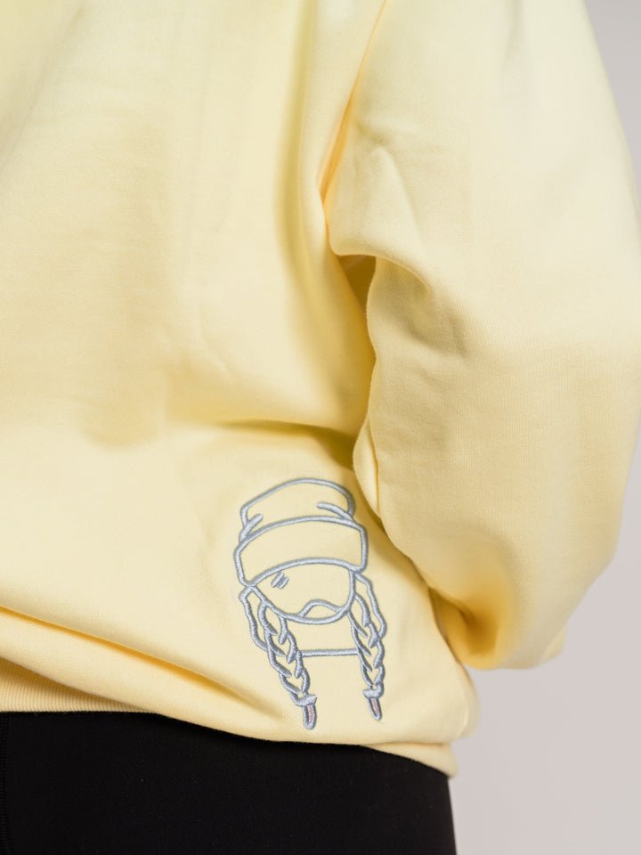 Ski Like A Girl Classic Yellow Hoodie