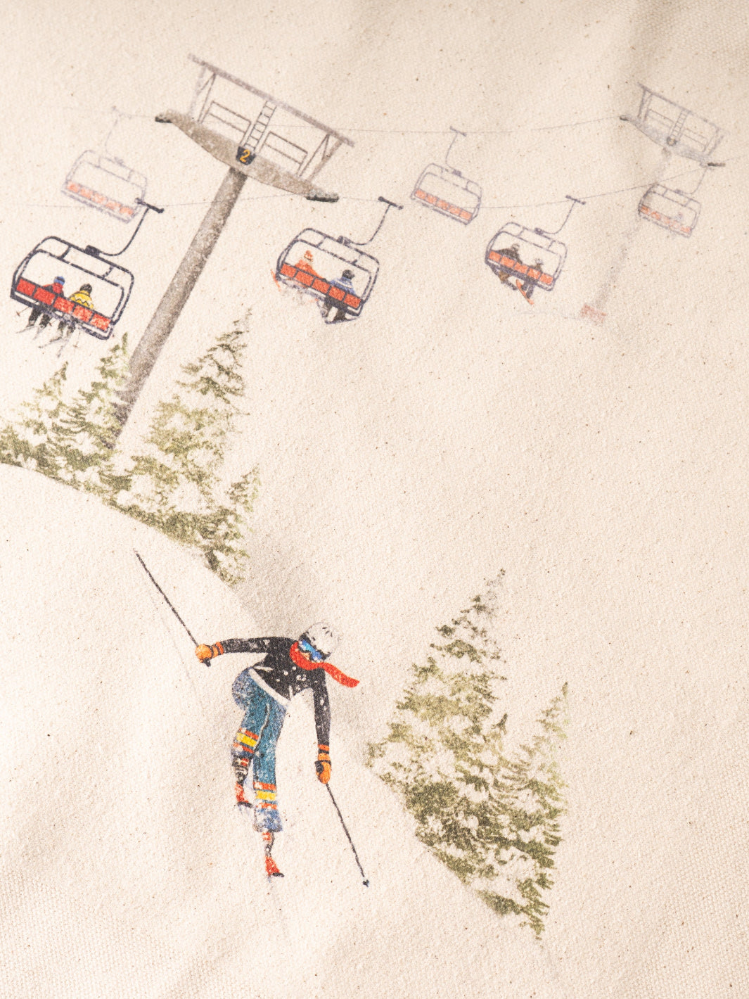 Mountain Skier Tote