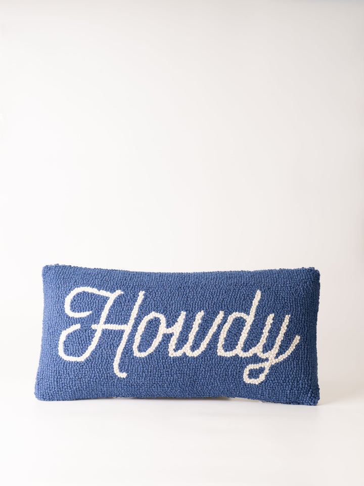 Cobalt Howdy Lumbar Pillow