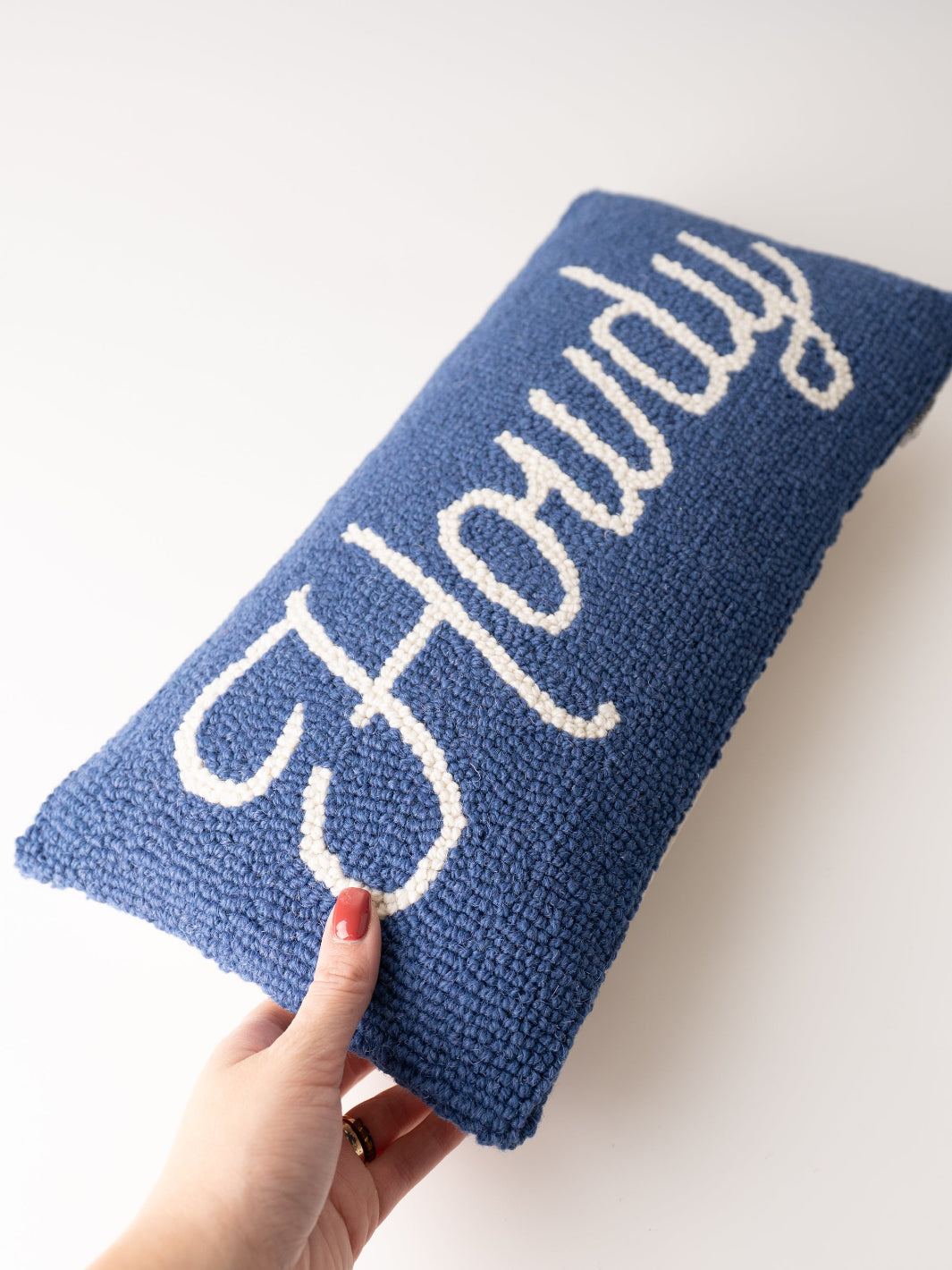 Cobalt Howdy Lumbar Pillow