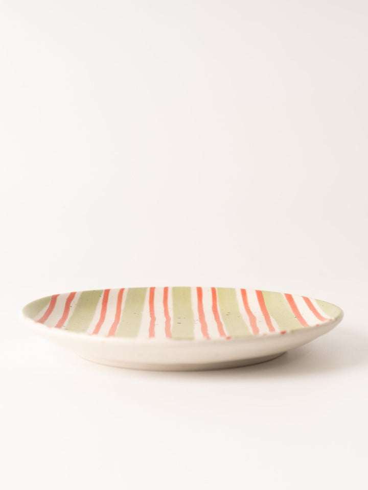 Stripe Holiday Serving Plate