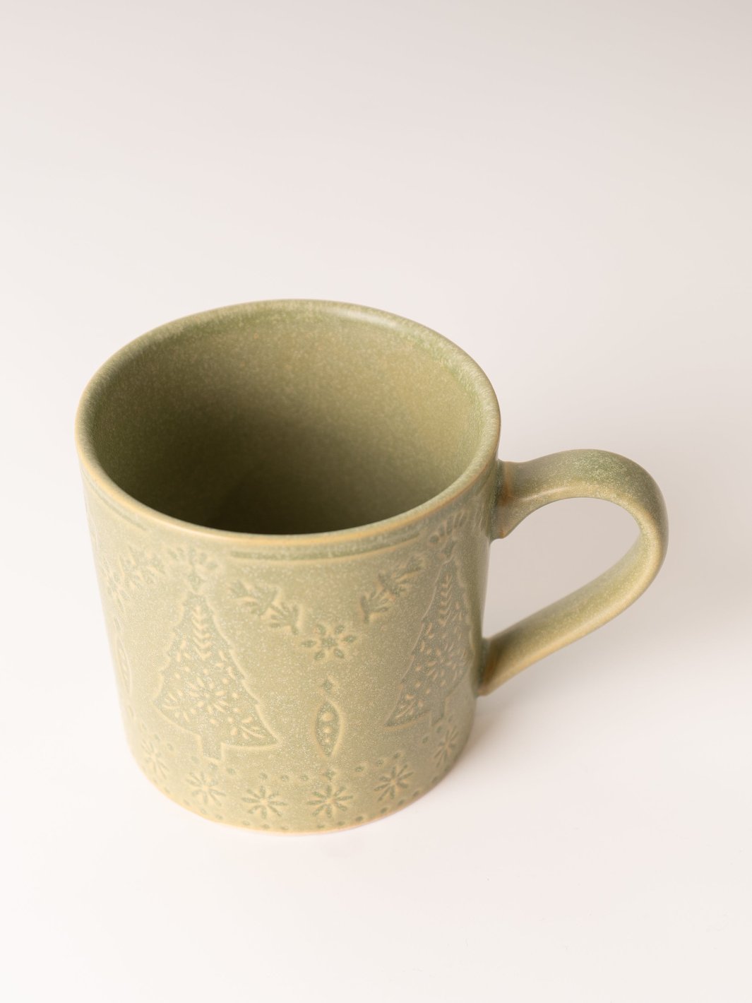 Green Tree Debossed Mug