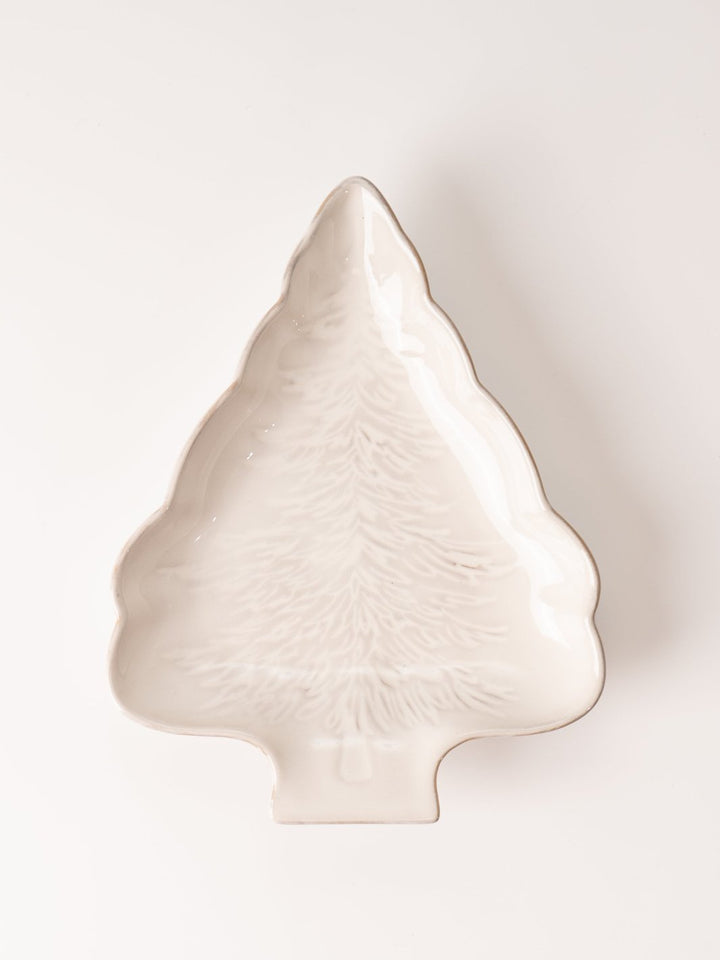 White Pine Tree Shaped Dish