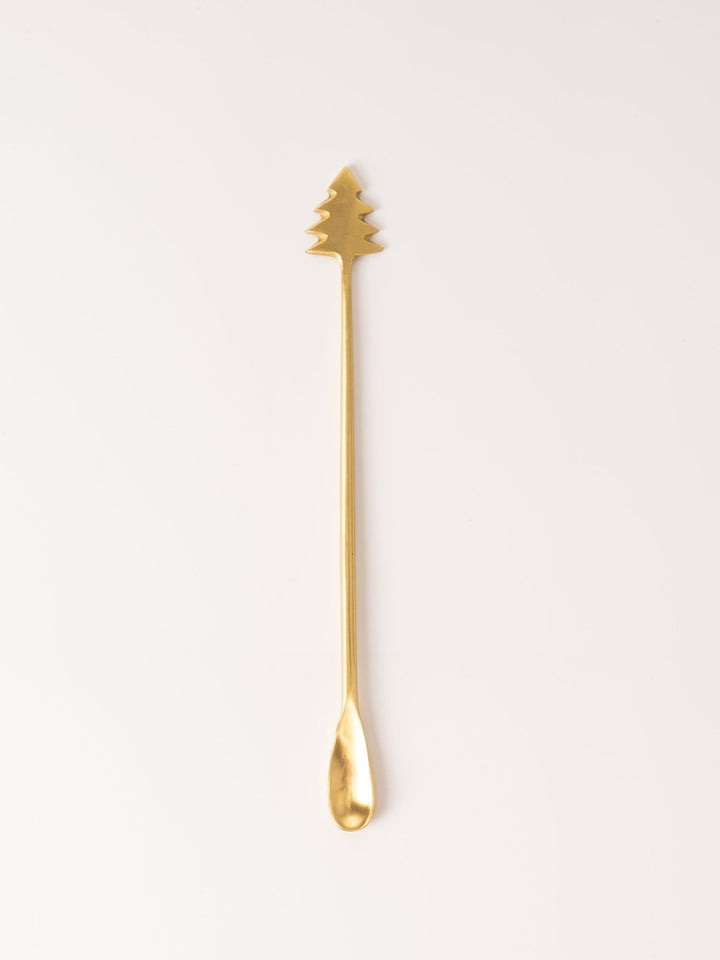 Christmas Brass Cocktail Spoon