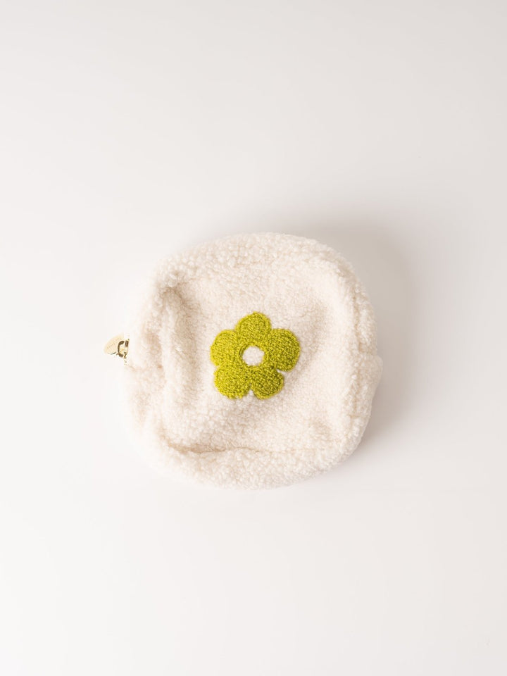 Green Flower Teddy Pouch