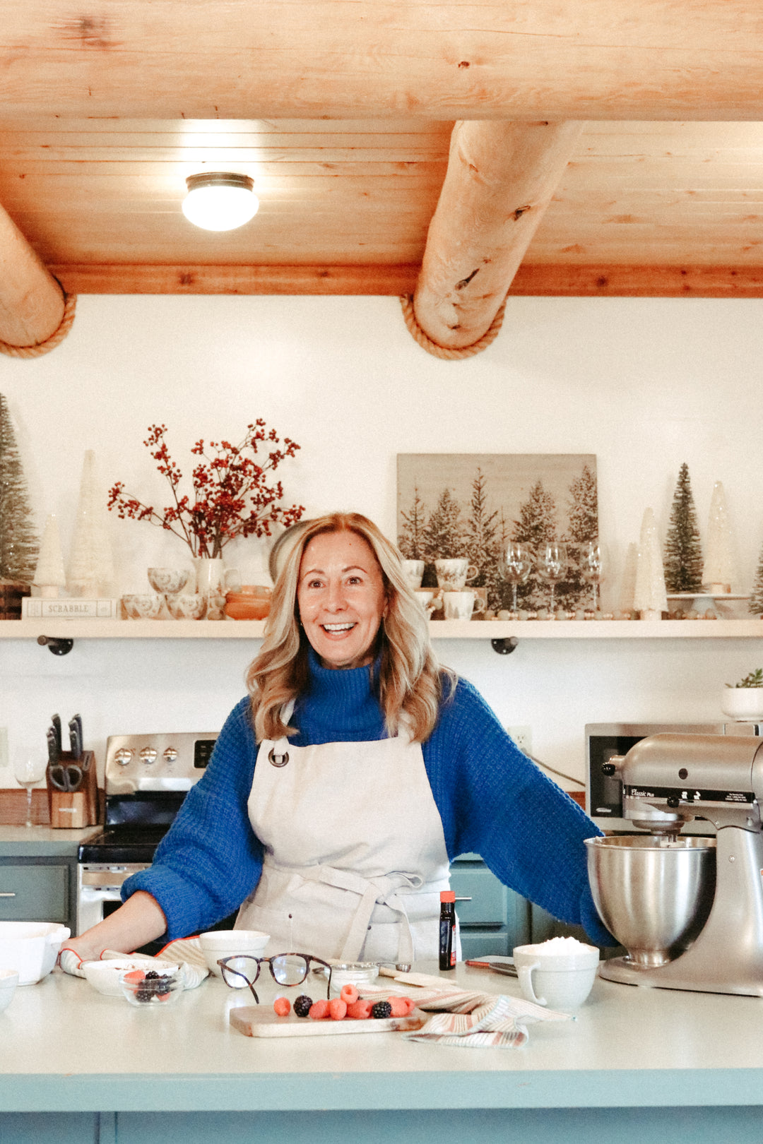 Georgia making her almond coffee cake - Heyday