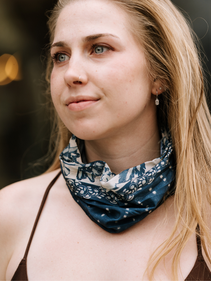 Shibori Stripe Boho Bandeau