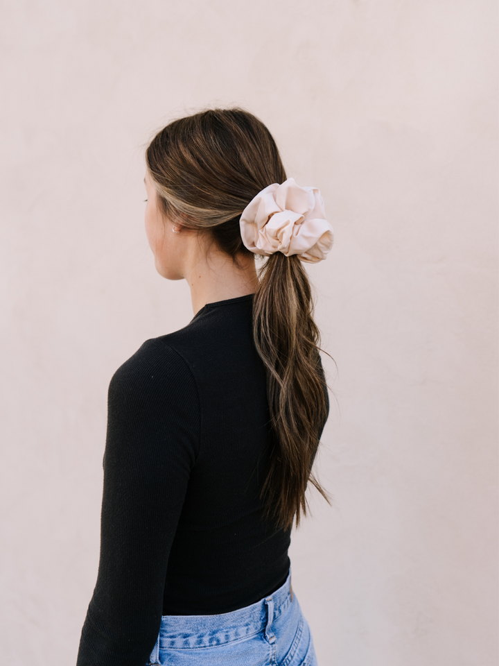Cream + Camel Oversized Scrunchies