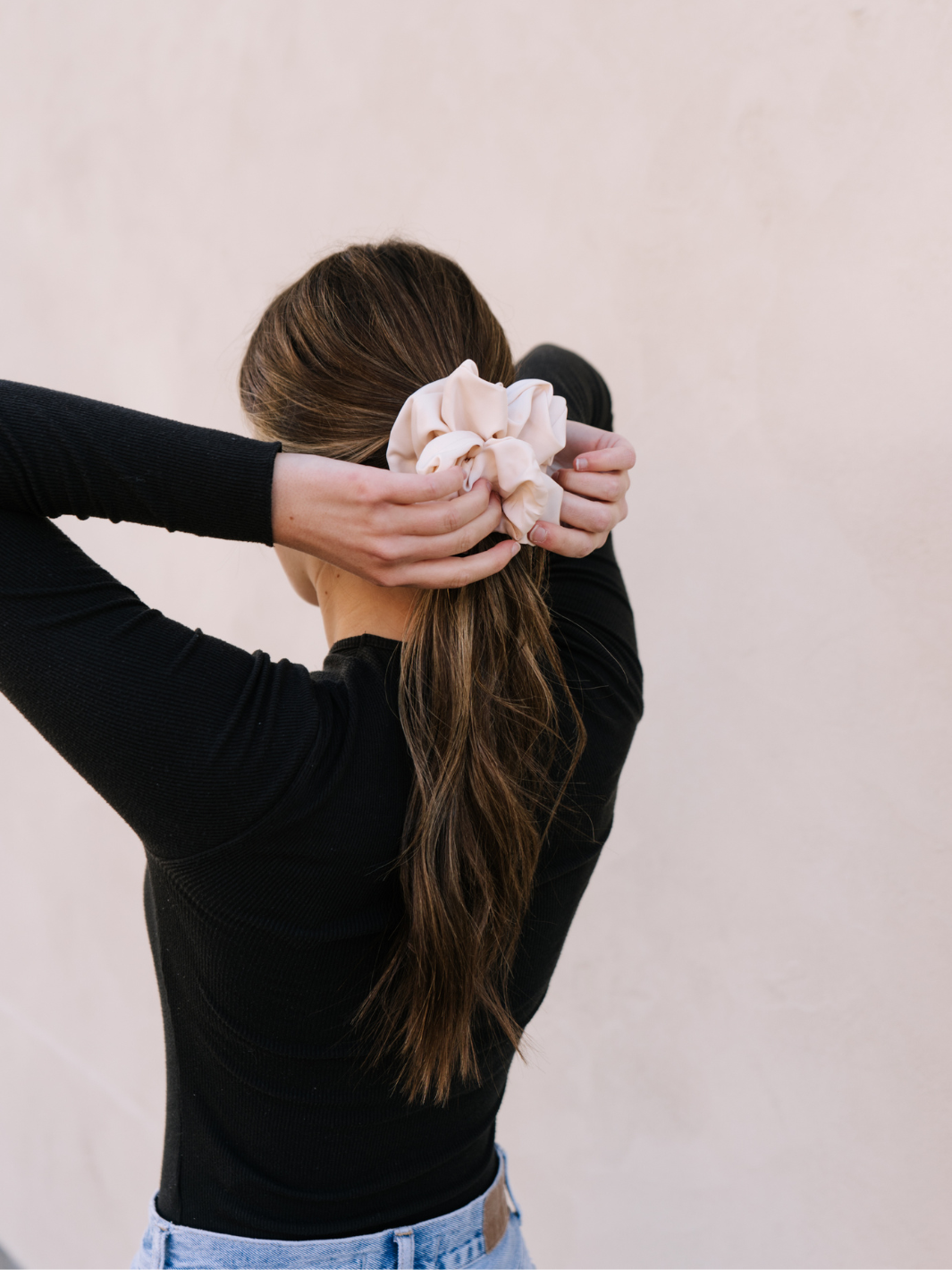 Cream + Camel Oversized Scrunchies