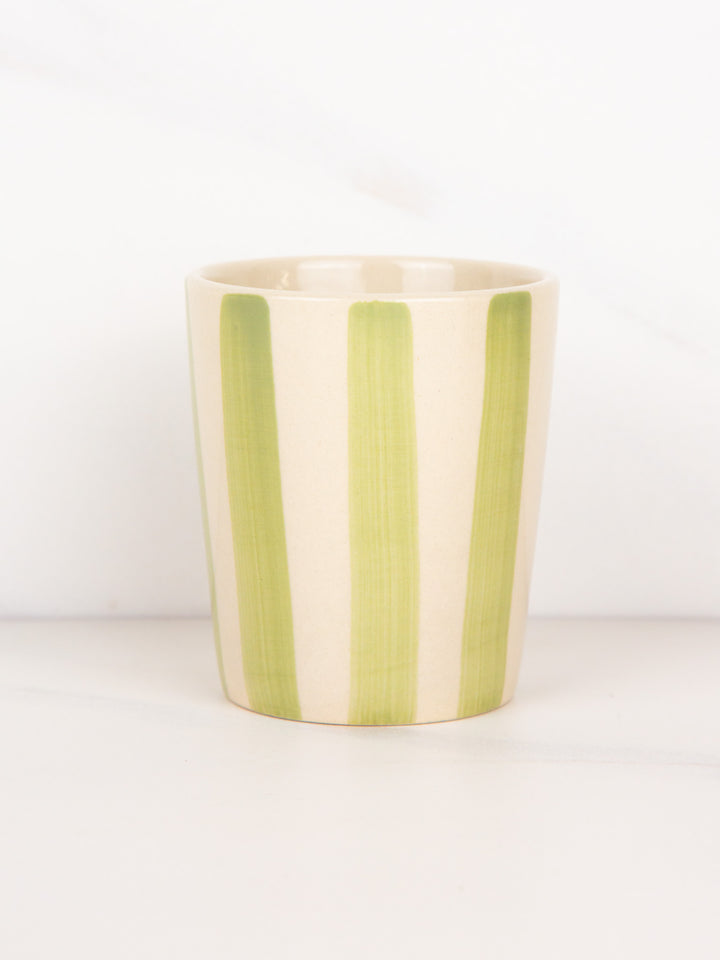 Green Striped Cup