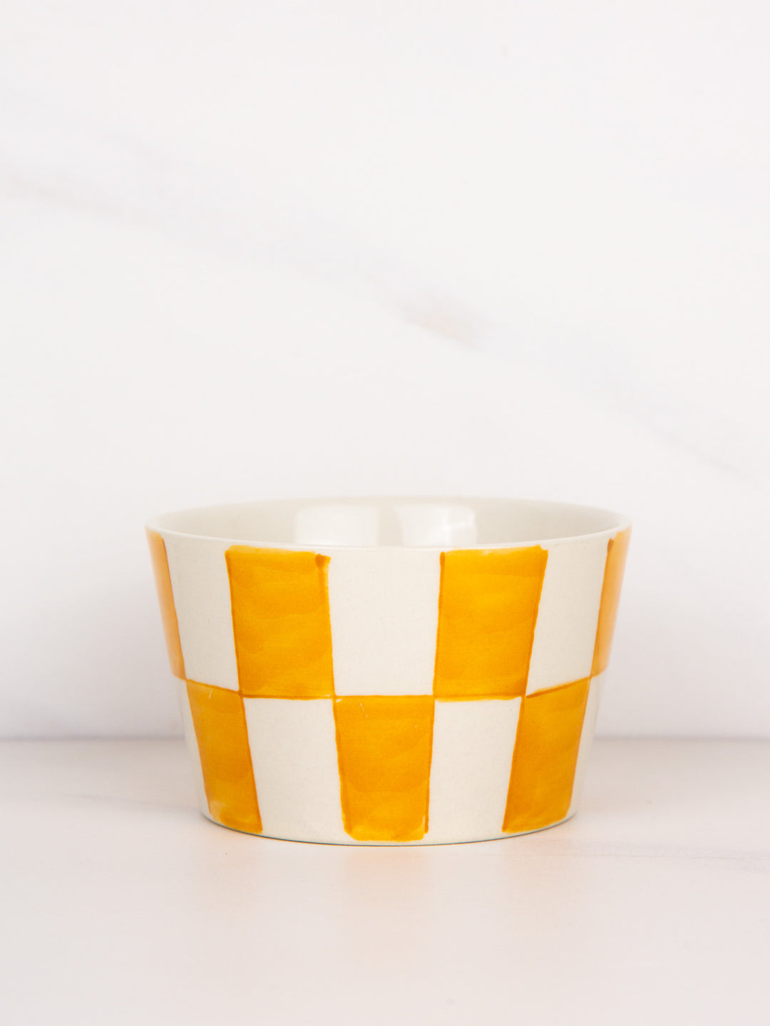 Mustard Checkered Bowl