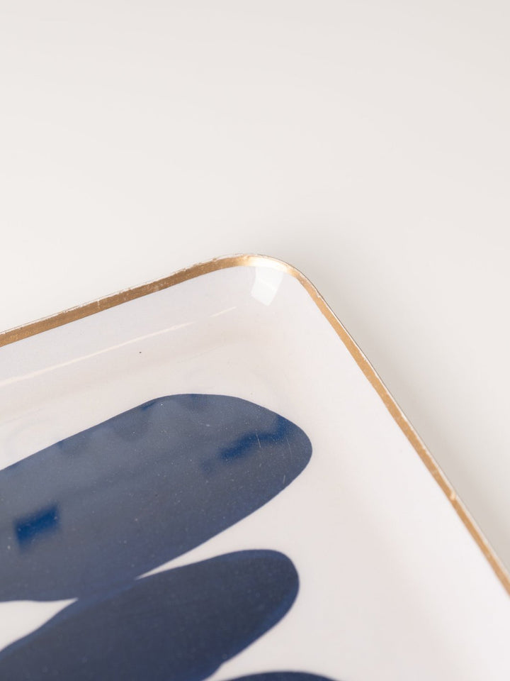 Abstract Enameled Metal Tray - Heyday