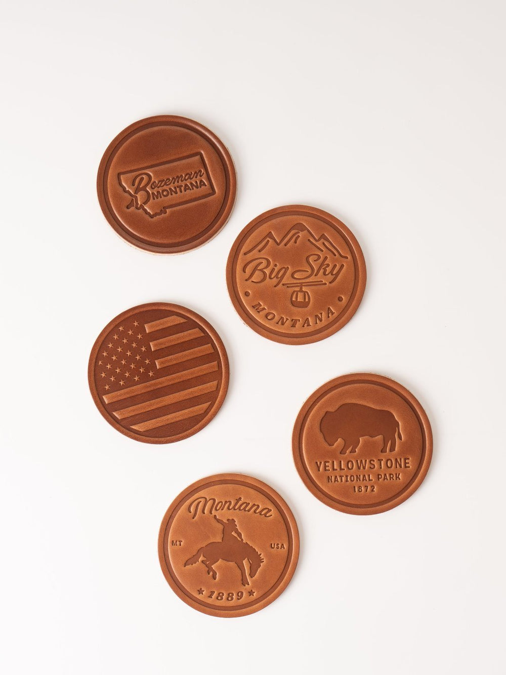 American Flag Leather Coaster - Heyday