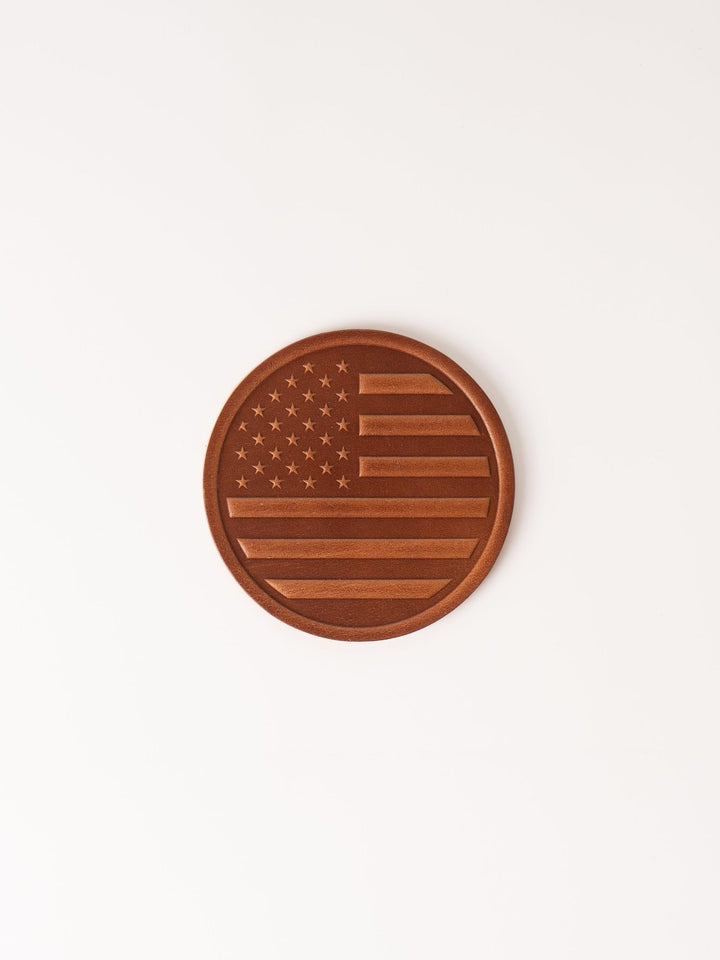 American Flag Leather Coaster - Heyday