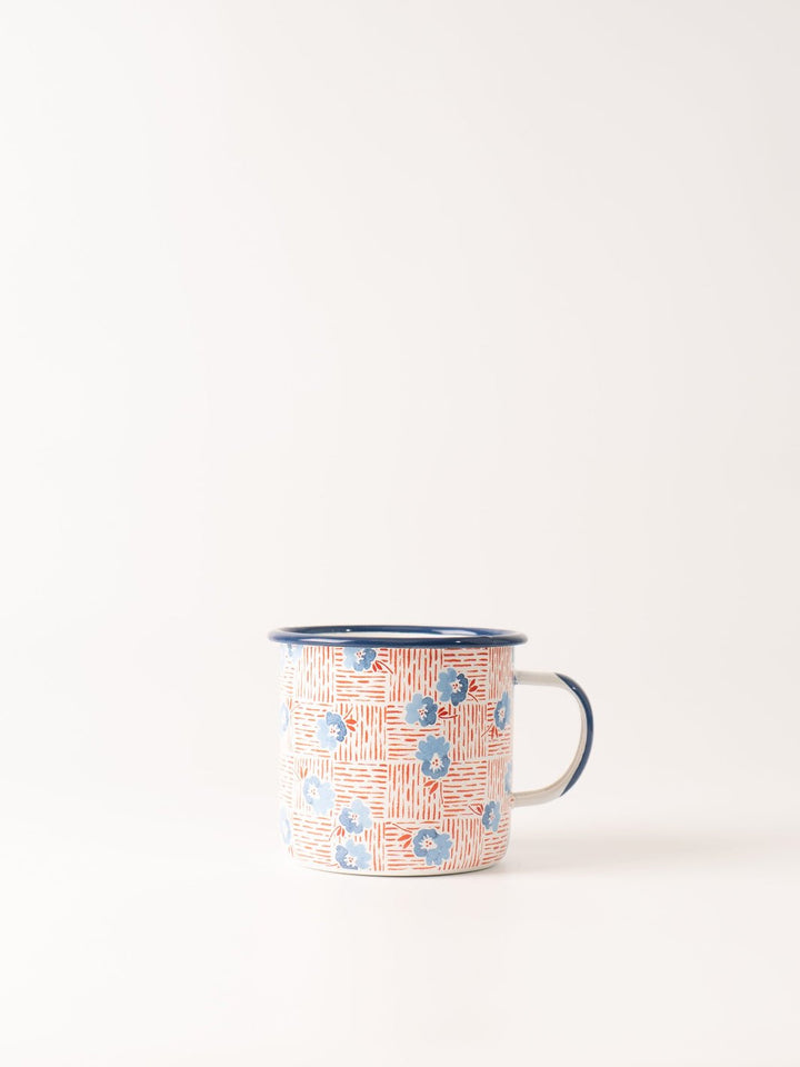 Americana Blue Floral Enamel Mug - Heyday