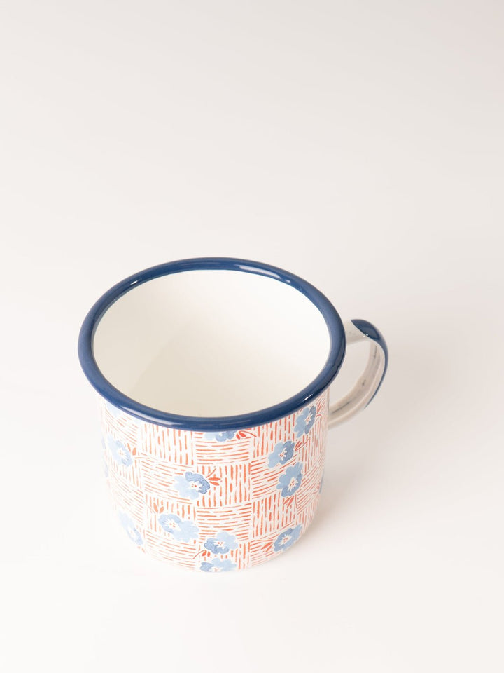 Americana Blue Floral Enamel Mug - Heyday
