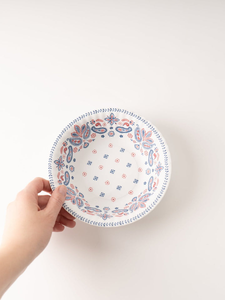Americana Red and Blue Paisley Bowl - Heyday