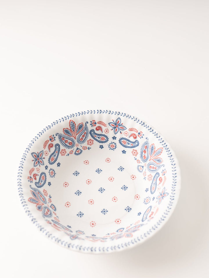 Americana Red and Blue Paisley Bowl - Heyday