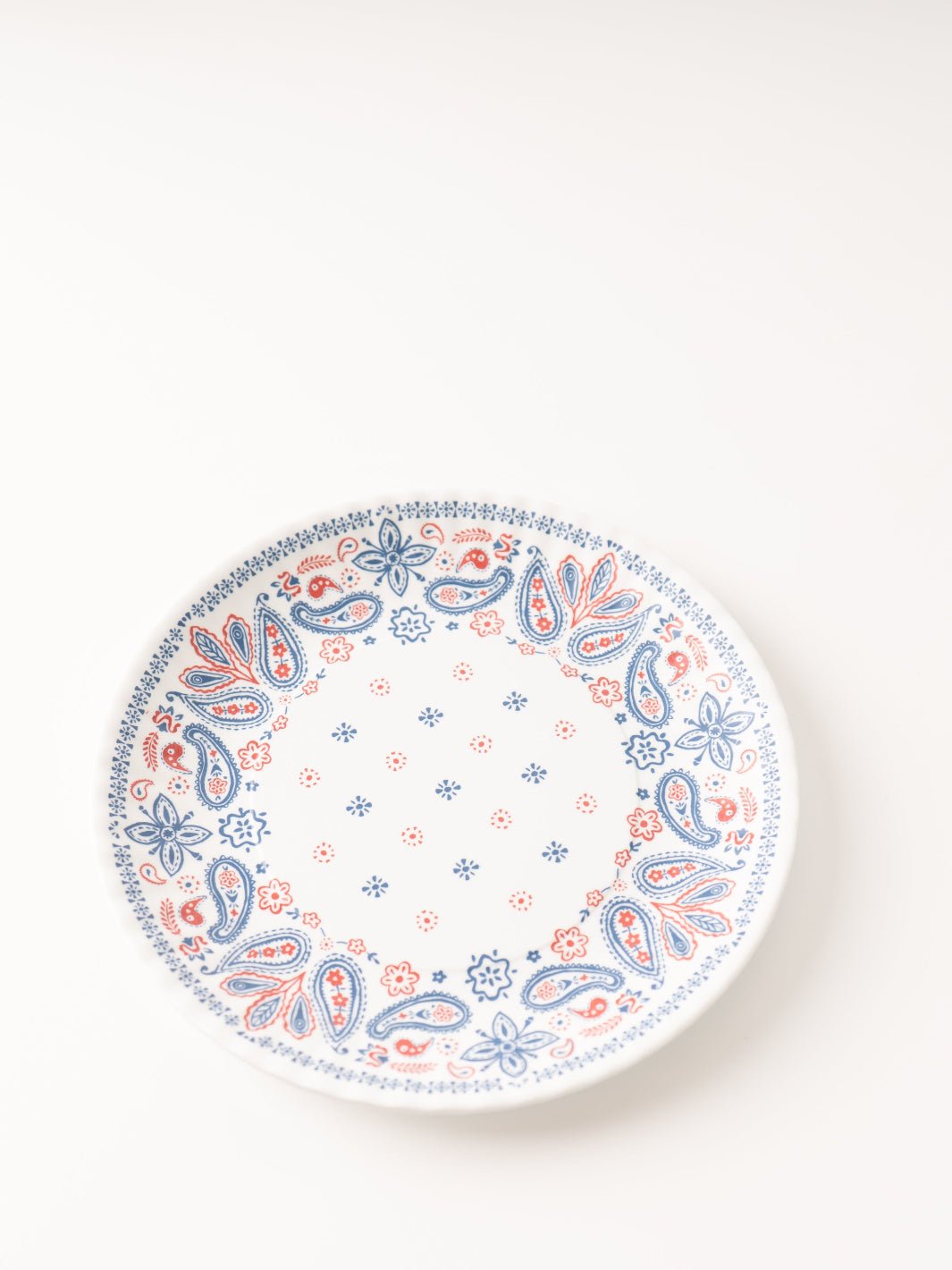 Americana Red and Blue Paisley Plate - Heyday