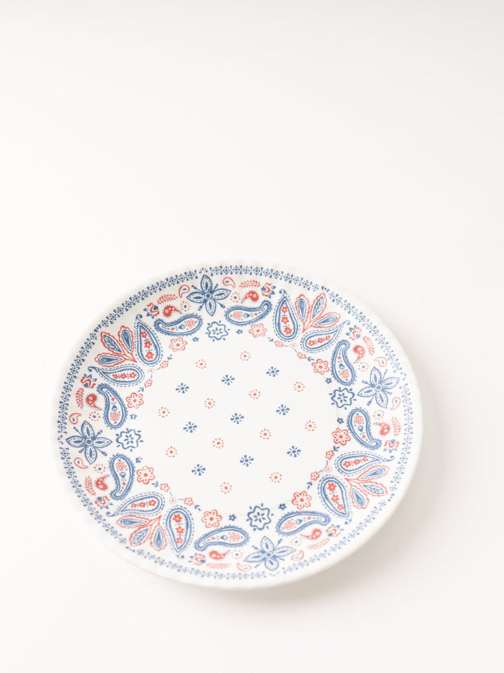 Americana Red and Blue Paisley Plate - Heyday