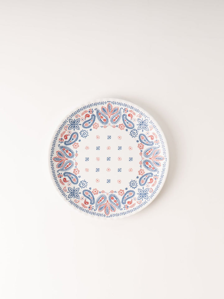 Americana Red and Blue Paisley Plate - Heyday